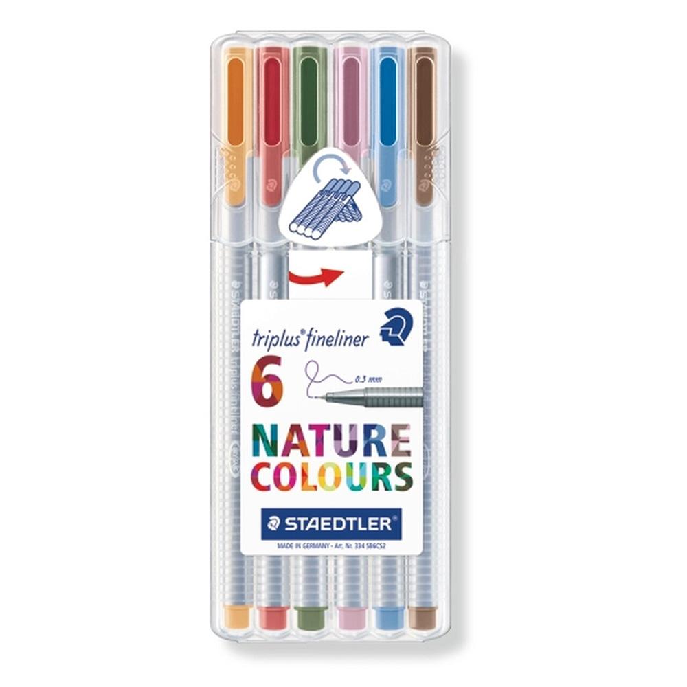 Staedtler Triplus Fineliner Nature Colours 0.3mm - 6 set