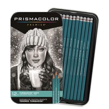 Prismacolor Premier Turquoise Soft Graphite Pencil Set - 12 Set