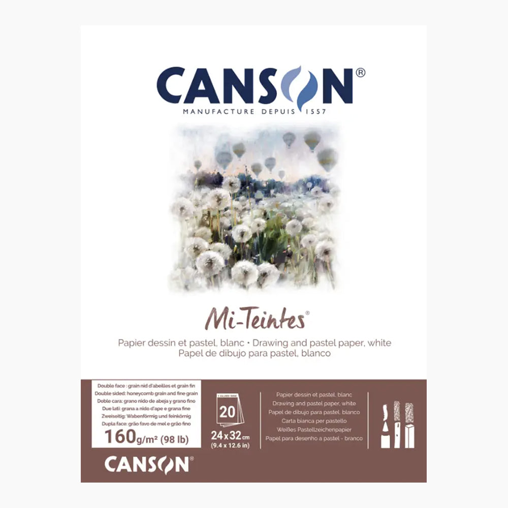 Canson Mi-Teintes Pastel Paper - Whites - 24x32cm Pad