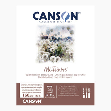 Canson Mi-Teintes Pastel Paper - Whites - 32x41cm Pad