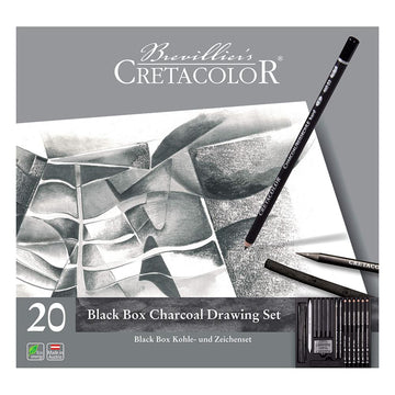 CRETACOLOR BLACK BOX CHARCOAL DRAWING - 20 SET
