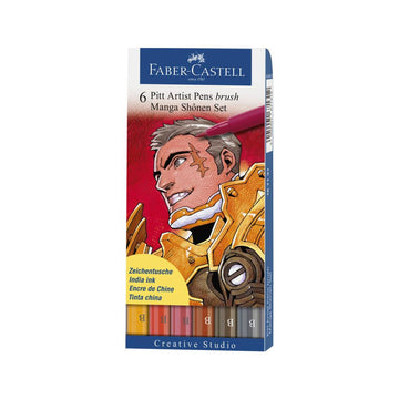 Faber-Castell Pitt Artist Pens Manga Shônen Set of 6